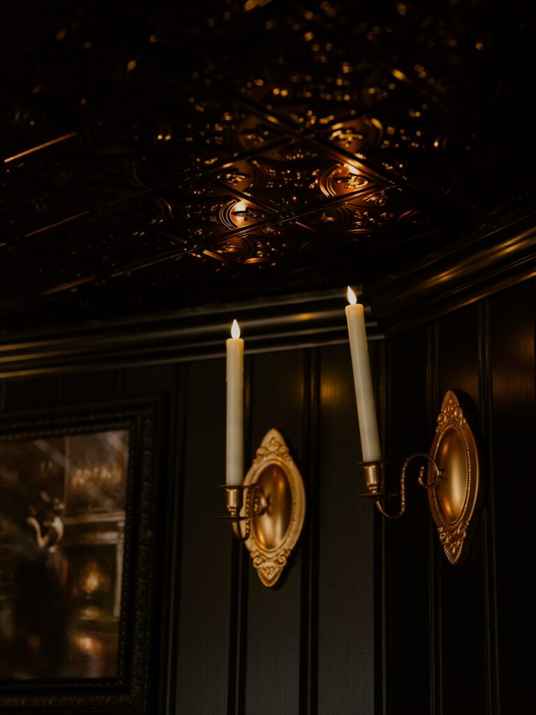 Candlelight and a copper ceiling add to the moody, intimate atmosphere inside TBR on Tour.