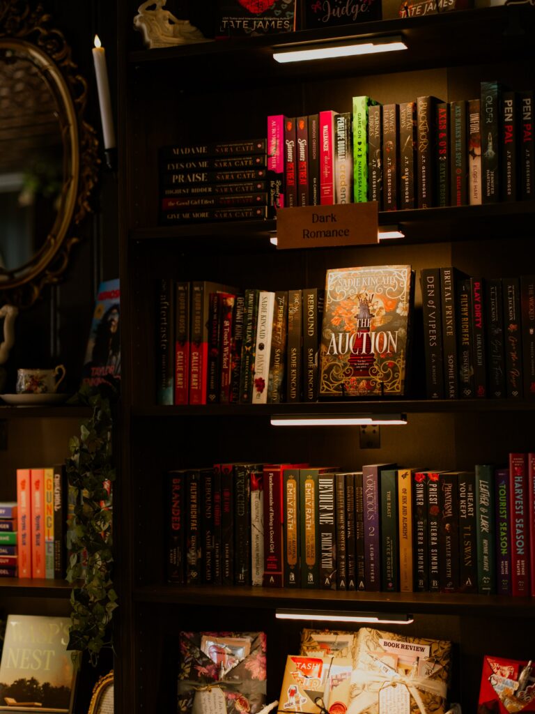 TBR on Tour’s dark romance section features books by women authors.