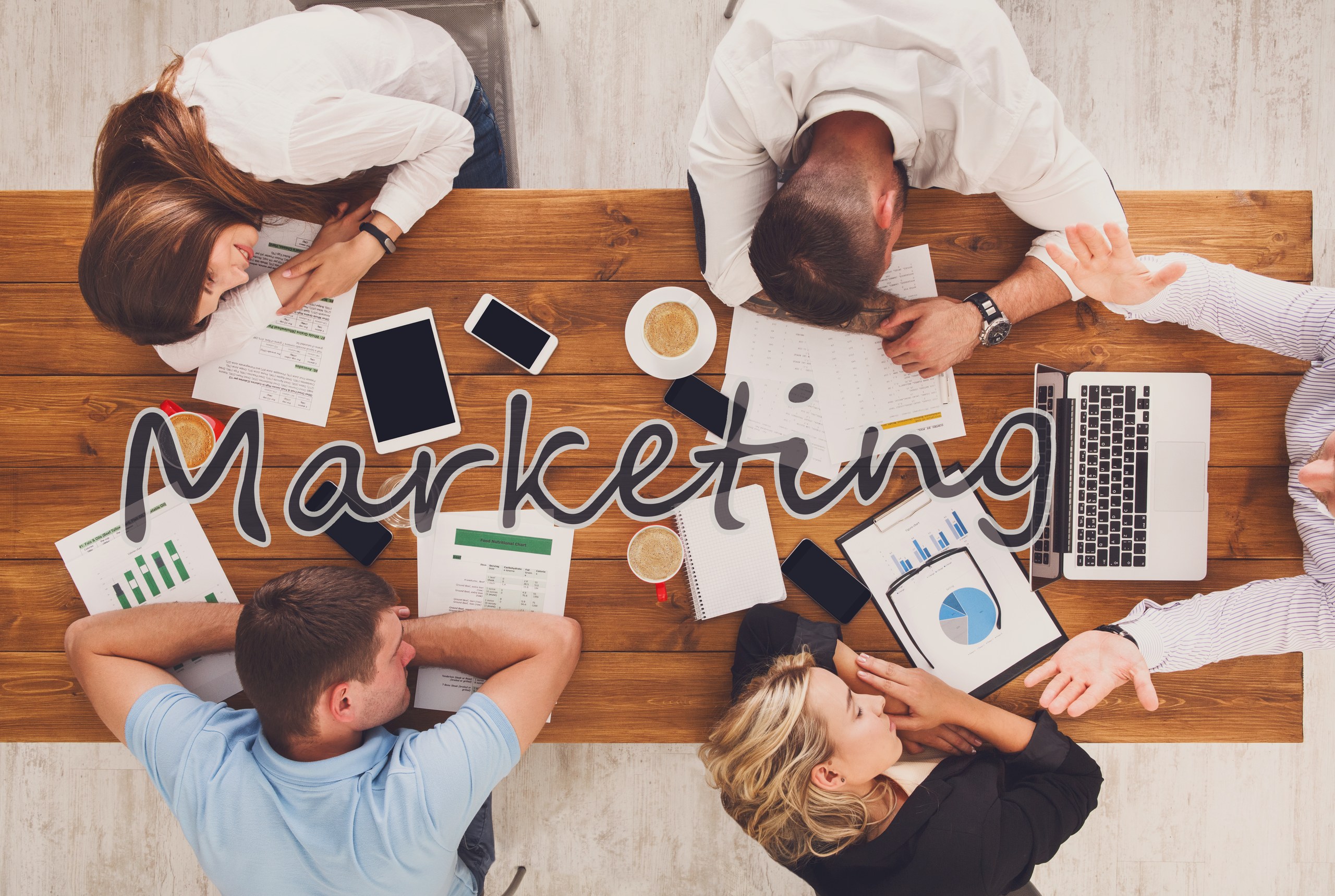 Overworked team lying on conference table after me