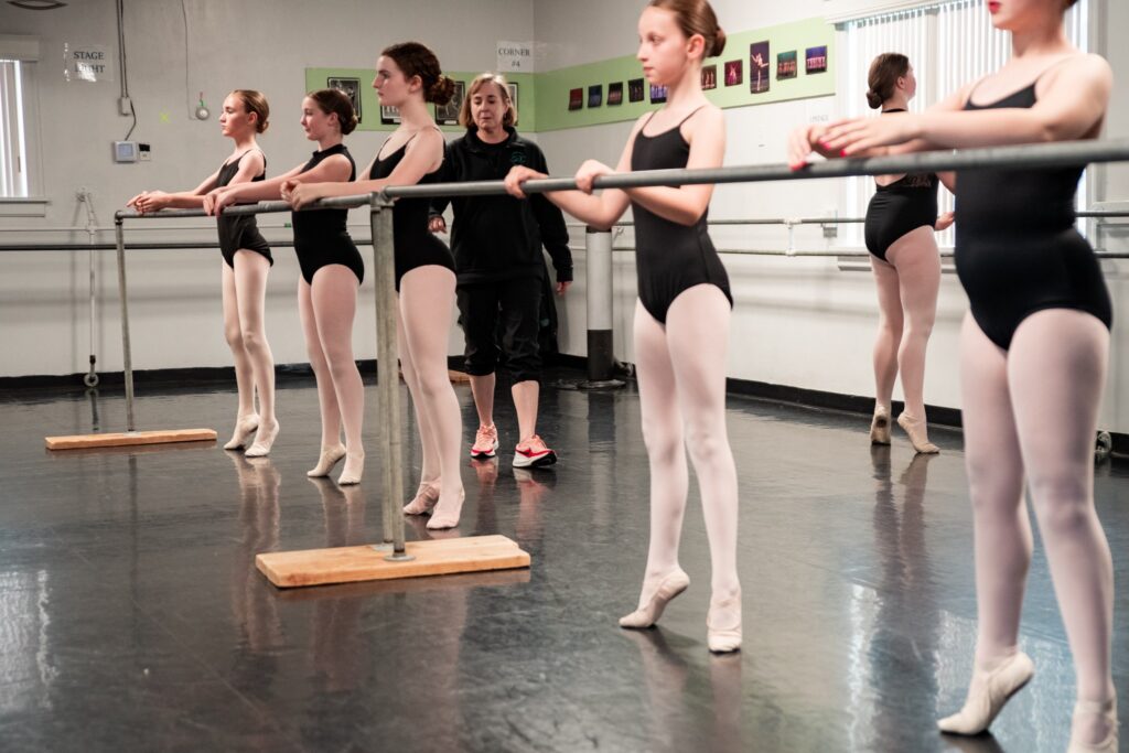 Ballet Mistress Nicole Cisler teaches a class at Bremerton Dance Center, where classical ballet remains at the heart of the school’s training.