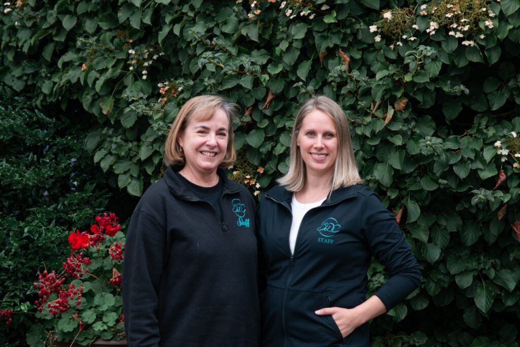 Bremerton Dance Center owner Mallory Morrison, left, works with Ballet Mistress Nicole Cisler.